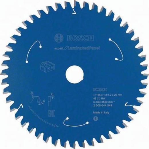 Kreissägeblatt AD 165mm Z.48 WZ Bohr.20mm Schnitt-B.1,8mm HM BOSCH