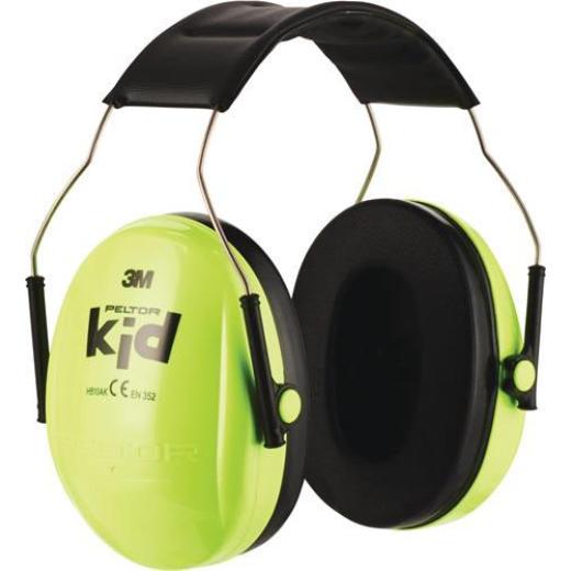 Kapselgehörschutz H510AK EN 352 SNR 27 dB Kopfbügel neongrün f.Kinder 3M