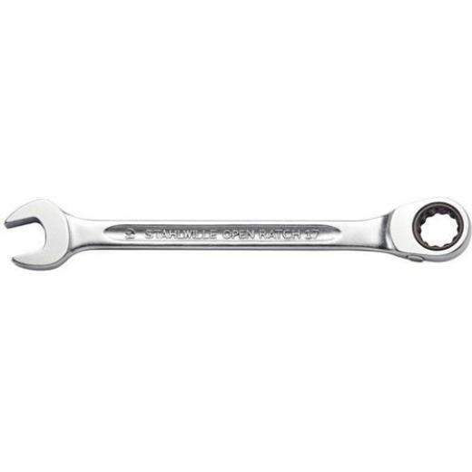 Maulringratschenschlüssel OPEN-RATCH 17 SW 21mm L.275mm umschaltbar,Rings.15Grad