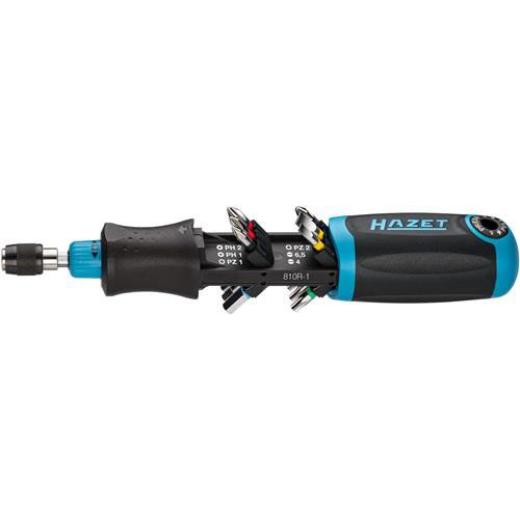 Magazin-Schraubendreher 810R-4 13-tlg.Schlitz/PH/PZD/i6-KT./TX HAZET