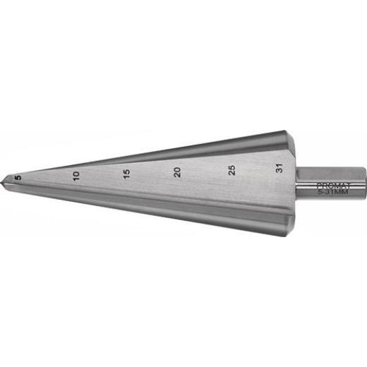 Blechschälbohrer Bohrber.5-31mm HSS Gesamt-L.103mm Z.2 PROMAT