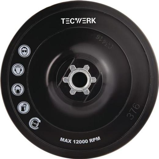 Stützteller D.125mm M14 kletthaftend TECWERK