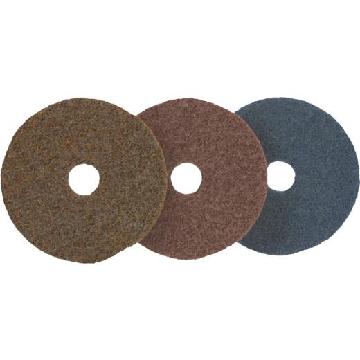 Schleifvliesscheibe D.125mm medium rot vorgestanzt TECWERK | 10 Stück