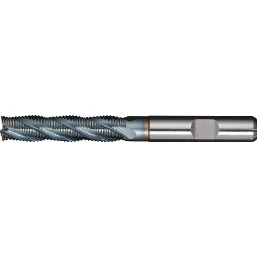 Schaftfräser DIN 844 Typ HR D.18mm Einsatz-L.73mm HSS-Co5 TiCN Weldon