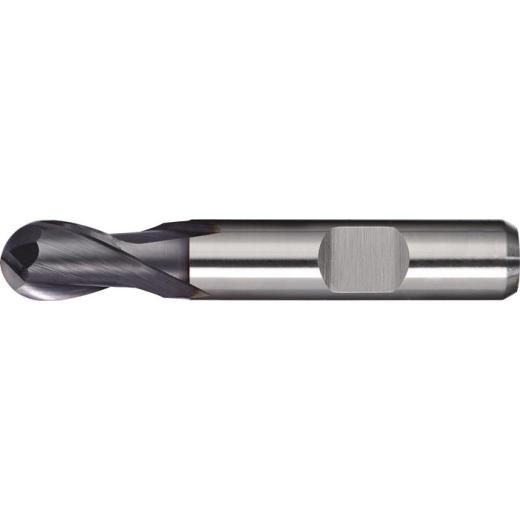 Vollradiusfräser D.10mm Einsatz-L.21mm HSS-Co8 TiCN Weldon Z.2 ext.kurz TECWERK