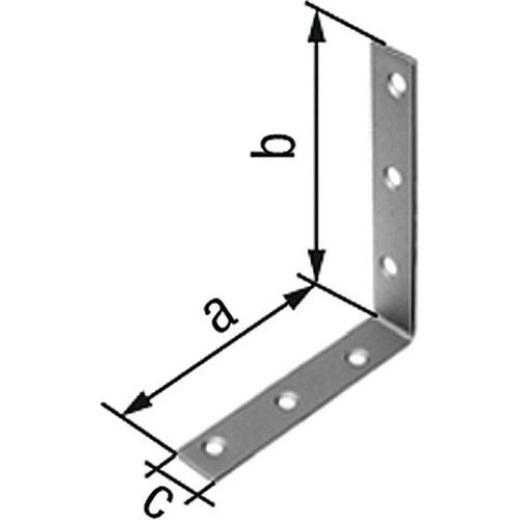 Stuhlwinkel L.75 x 75mm B.16mm S.2mm VA Loch-D.5,5mm GAH | 25 Stück