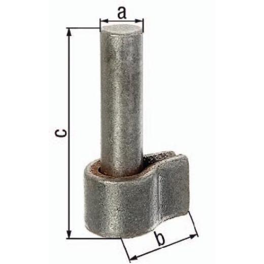 Kloben z.Anschweißen 20x50mm STA roh GAH