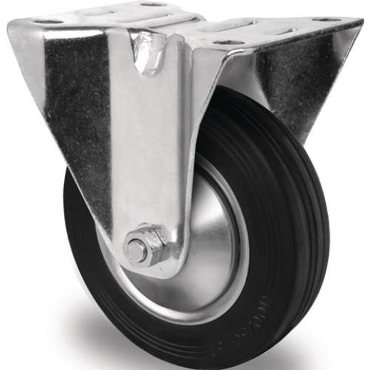 Bockrolle D.125mm Trgf.100kg VG Platte L105xB80mm TECWERK