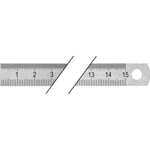 Stahlmaßstab L.150mm rostfr.Stahl biegsam Teilung B=mm/1/2mm PROMAT