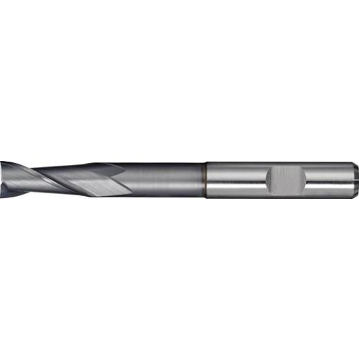 Bohrnutenfräser TypN D.4mm HSS-Co8 TiCN Weldon Z.2 lang PROMAT