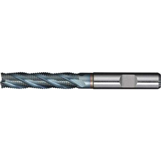 Schaftfräser DIN 844 Typ HR D.6mm Einsatz-L.30mm HSS-Co5 TiCN Weldon