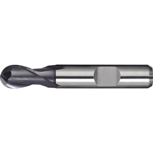 Vollradiusfräser D.2mm Einsatz-L.10mm HSS-Co8 TiCN Weldon Z.2 ext.kurz PROMAT