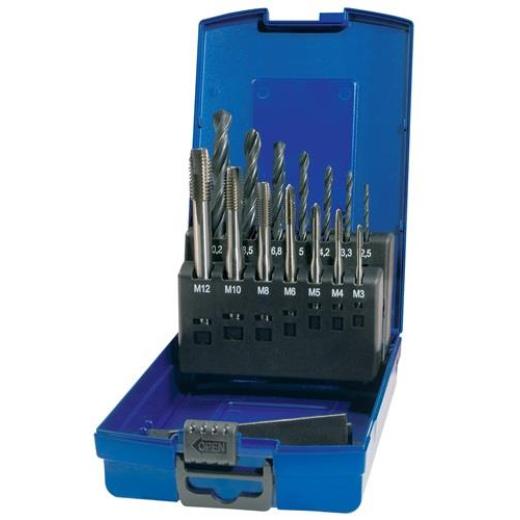 Maschinengewindebohrerset DIN 371/376 C M3-M12 14tlg.HSS Ku.-Kass.PROMAT