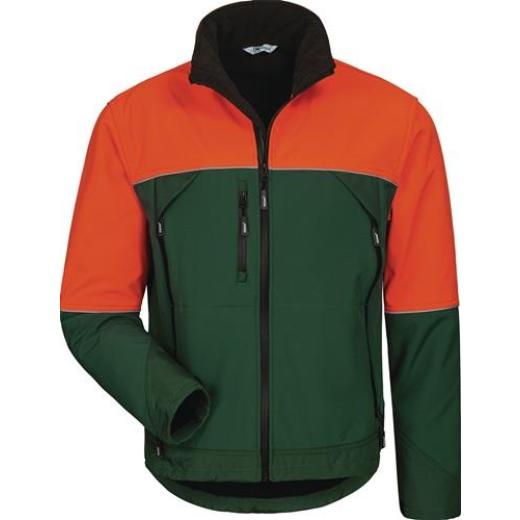 Waldarbeiter-Softshelljacke SANDDORN Gr.L grün/orange ELYSEE