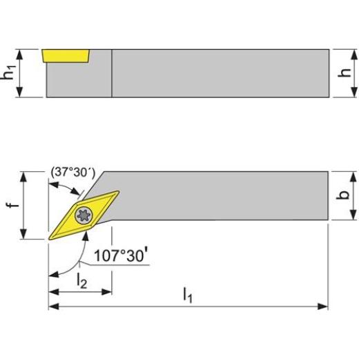 Klemmdrehhalter SVHCR 2020 K16 re. vern. Außendrehen PROMAT