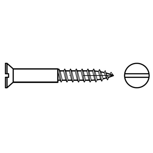Senk-Holzschrauben mit Schlitz | DIN 97 | 4,5 x 16 | 200 Stück