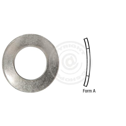 Federscheiben, gewölbt DIN 137 | Austenitischer Stahl (z.B. 1.4310) | A 3.5 mm | 1000 Stück
