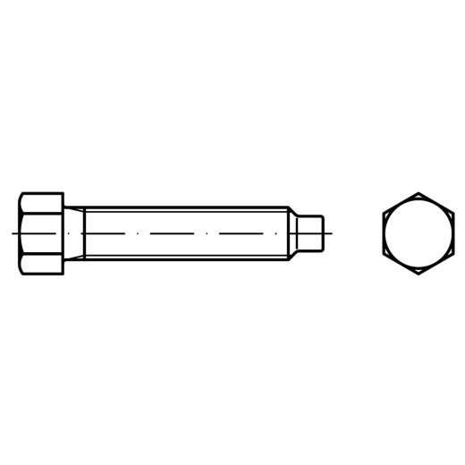 DIN 561 22H / 8.8 Form B | M 10 x 50 mm galvanisch verzinkt A2F | 50 Stück