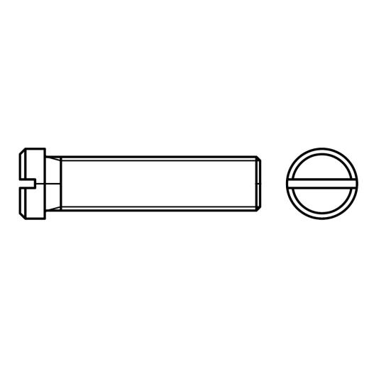 Flachkopfschrauben DIN 920 4.8/5.8 M 3 x 4 mm | galvanisch verzinkt | 100 Stück