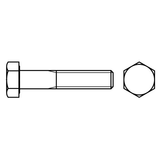 Sechskantschrauben DIN 960 10.9 | M 10 x 1 x 45 mm | galv. verzinkt A2F, getempert | 100 Stück