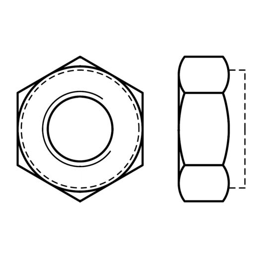 Sechskantmuttern DIN 980 10 V | M 22 x 1,5 mm | galv. verzinkt | 25 Stück