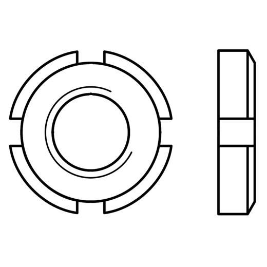 Nutmuttern DIN 981 14 H | KM 0 M 10 x 0,75 mm | 10 Stück