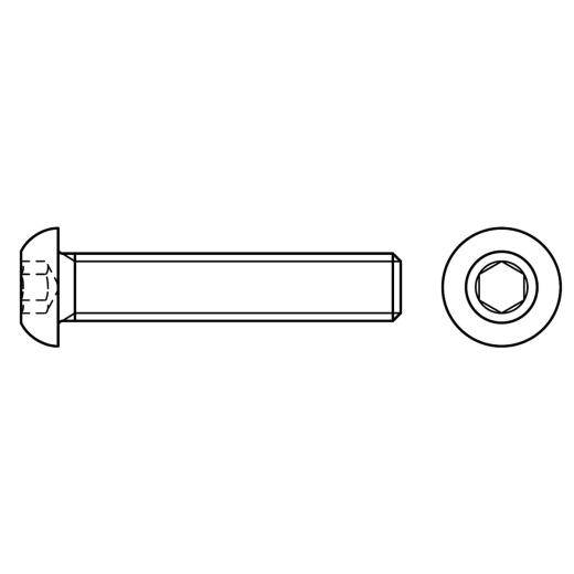 Flachkopfschrauben mit Innensechskant | ISO 7380-1 | M 8 x 45  | 200 Stück