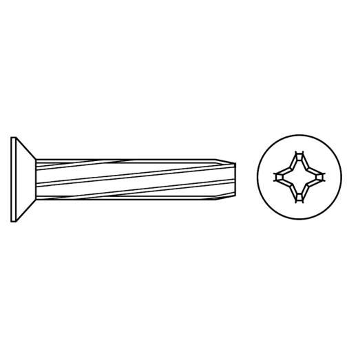 Senk-Schneidschrauben mit Kopf | DIN 7516 KS -H | DM 5 x 10 -H | 2000 Stück