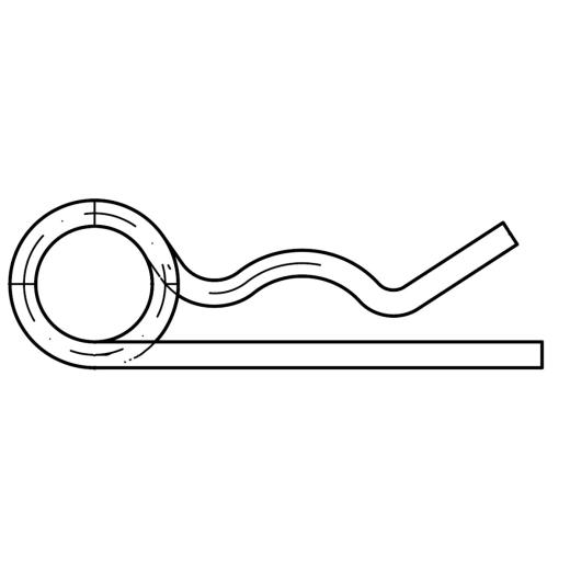 Federstecker DIN 11024 | einfache Windung |  Draht-Ø  3  | 200 Stück