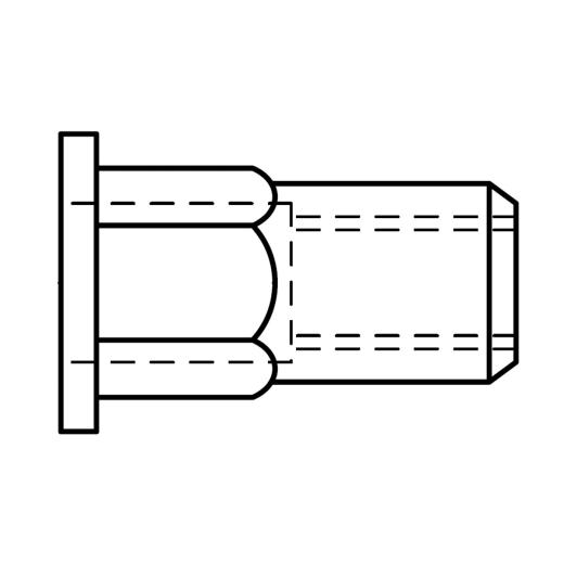 Blindniet-Muttern | M 4 /0,5 -2,0 | A2 | 500 Stück