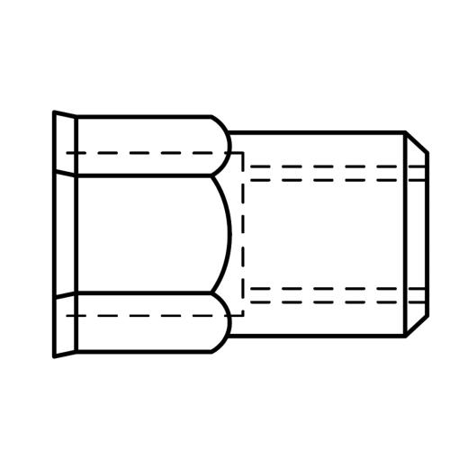 Blindniet-Muttern | M 5 /0,5 -3,0 | galv. Verzinkt | 500 Stück