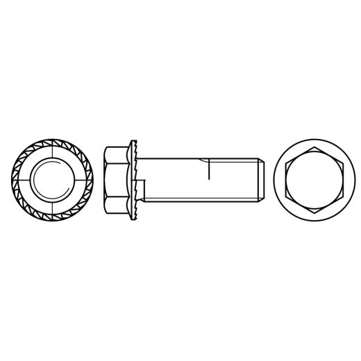 Sechskant-Flanschschrauben | M 10 x 25 | galv. verzinkt | 200 Stück