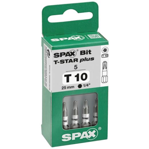 SPAX-Torx Bit mit Zapfen T10, Länge: 25 mm | 5 Stück