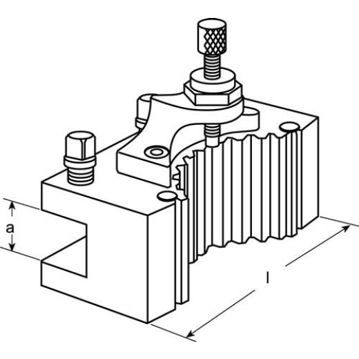 Wechselhalter f.Stahlhalterkopf C f.Drehstähle Spann-H.40mm TECWERK
