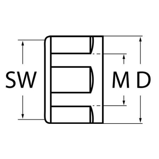 Spannmutter ER 16 D.28 SW 25mm gleitgelagert z.Spannzangenfutter ER TECWERK