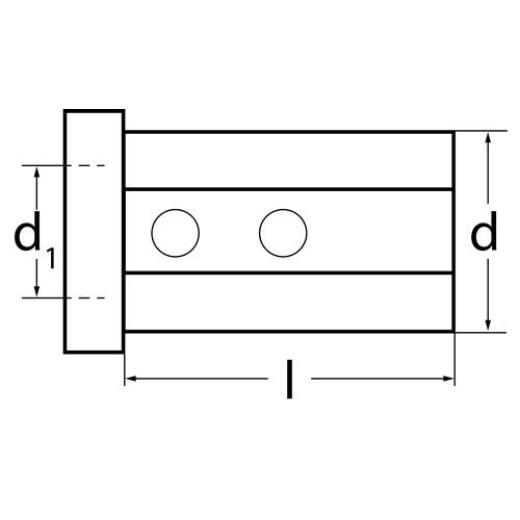Reduzierbuchse Form 1 Bohrungs-D.6mm AD 32mm Einspann-L.56mm TECWERK