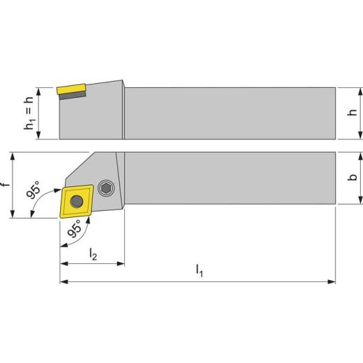 Klemmdrehhalter PCLNL 3232 P12 li. vern. Außendrehen TECWERK