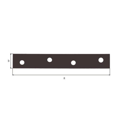 Flachverb.L.100mm B.15mm S.1,75mm STA schwarz ku.-besch.GAH | 100 Stück