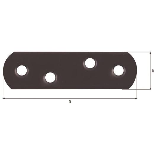 Flachverb.L.57mm B.16mm S.1,5mm STA schwarz ku.-besch.GAH | 100 Stück