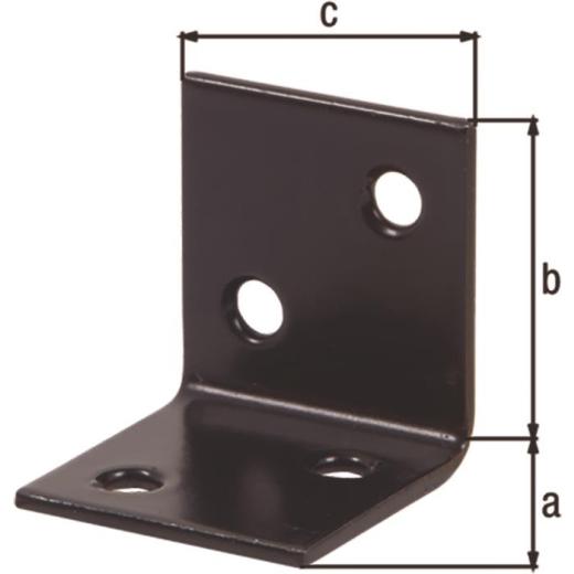 Breitwinkel Maß a 30mm Schenkel-L.30mm blau verzinkt,schwarz beschich. | 50 Stück
