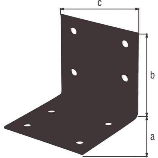Breitwinkel Maß a 60mm Schenkel-L.60mm blau verzinkt,schwarz beschich. | 50 Stück