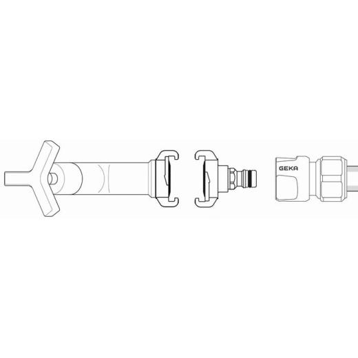 Übergangsstück GEKA plus-Stecksystem MS verchr.Klaue u.Stecker GEKA | 5 Stück