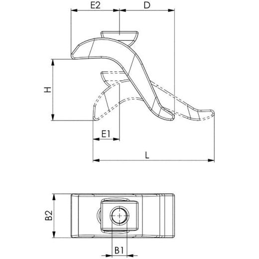 Spannpratze Nr.6321 f.T-Nut 12mm Spann-H.0-50mm M12x12x125mm AMF