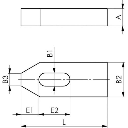 Spanneisen DIN 6314 f.T-Nut 12+14+16mm L.100mm AMF