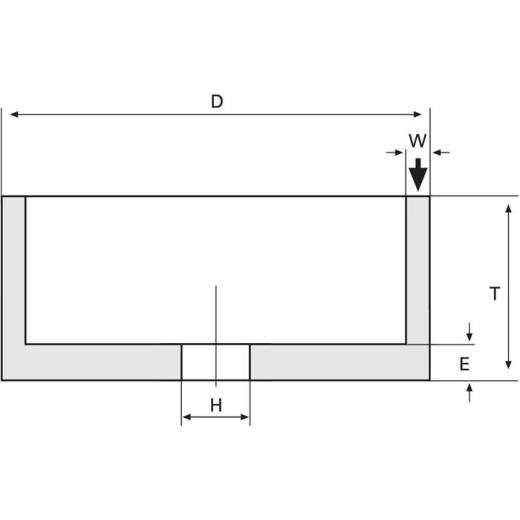 Schleiftopf 100mm Stahl,HSS 80 Bohr.20mm TYROLIT