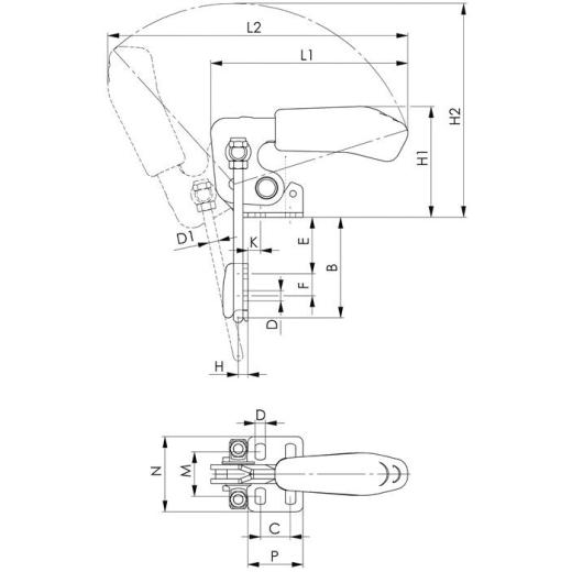Verschlussspanner Nr.6848V Gr.4 vertikal AMF