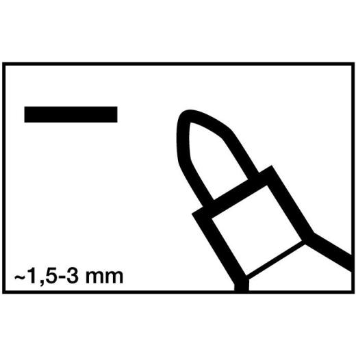 Permanentmarker 3000 blau Strich-B.1,5-3mm Rundspitze EDDING | 10 Stück
