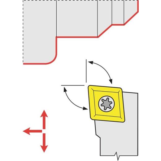 Klemmdrehhalter SCLCL 1010 E06 li.vern.Außen TECWERK