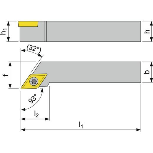 Klemmdrehhalter SDJCL 2020 K11 li.vern.Außen TECWERK