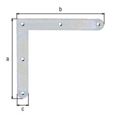 Eckwinkel L.150x150mm B.20mm S.2mm STA galv.verz.d.pass.GAH | 20 Stück